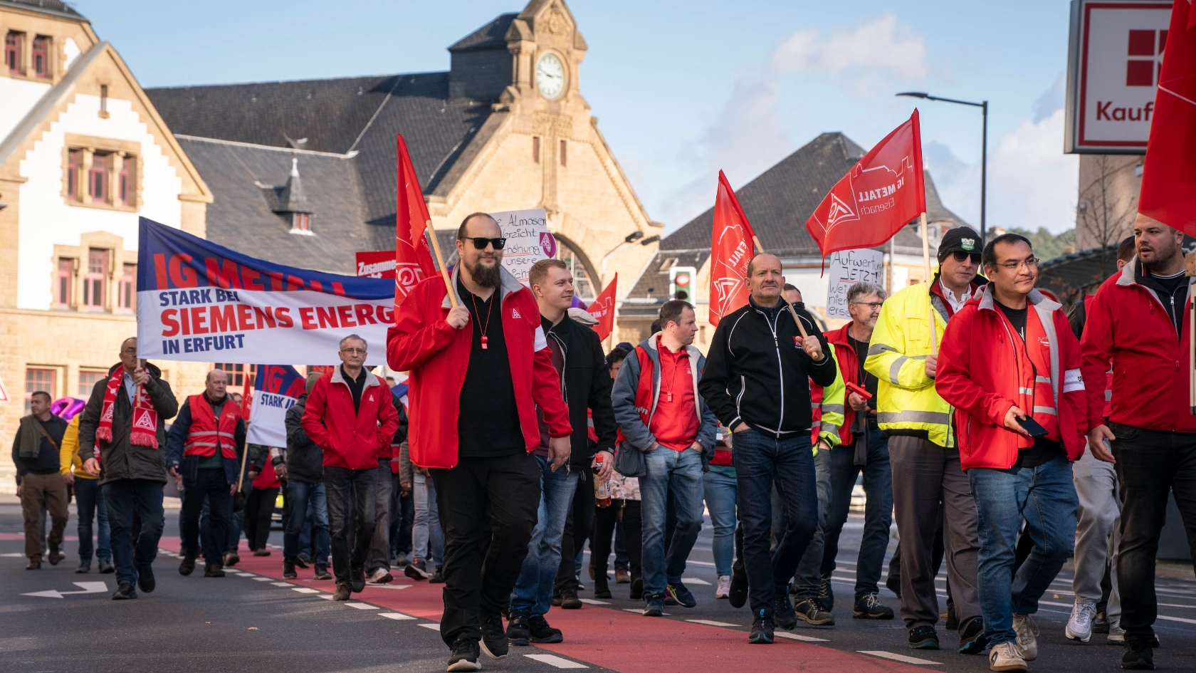 Tarifverhandlungen 2. Runde Bezirk Mitte in Eisenach am 28.10.2026. Foto Frank Rumpenhorst