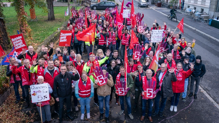 Tarifverhandlungen 2. Runde Bezirk Mitte in Eisenach am 28.10.2026. Foto Frank Rumpenhorst