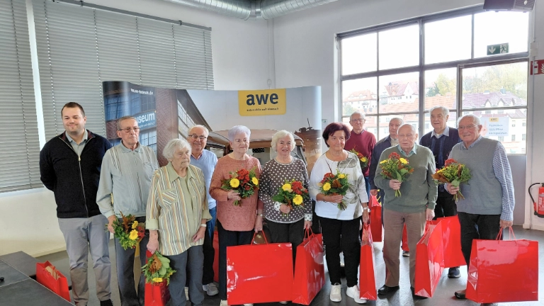 v.L. Toni Bernheiden, Otto Linde, Ursular Kott, Heinz Klosa, Inge Eisermann, Rosel Hoppe, Ingeborg Klommhaus, Heinz Hohlbein, Eckard Mang, <br/>h.L. Rolf Helbig, Karl-Heinz Hantscher, Dieter Heß